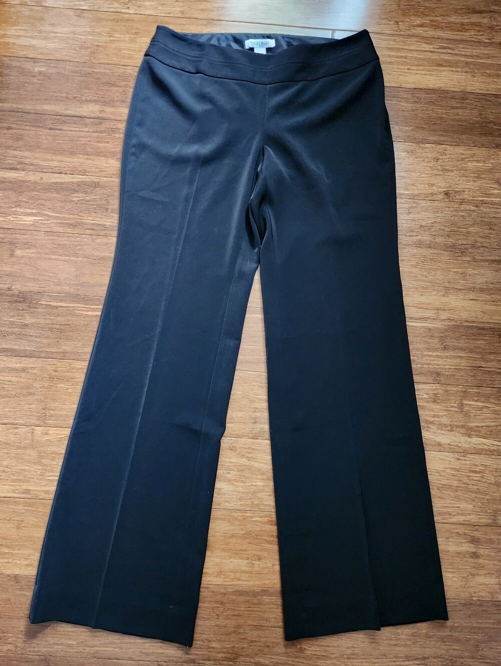 NEW White House Black Market Women's Black Wide Flare Leg Dress Pants, Size 10